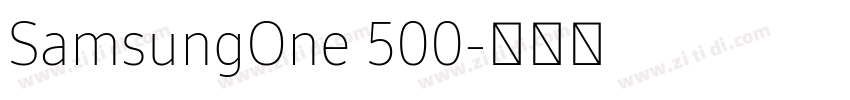 SamsungOne 500字体转换
